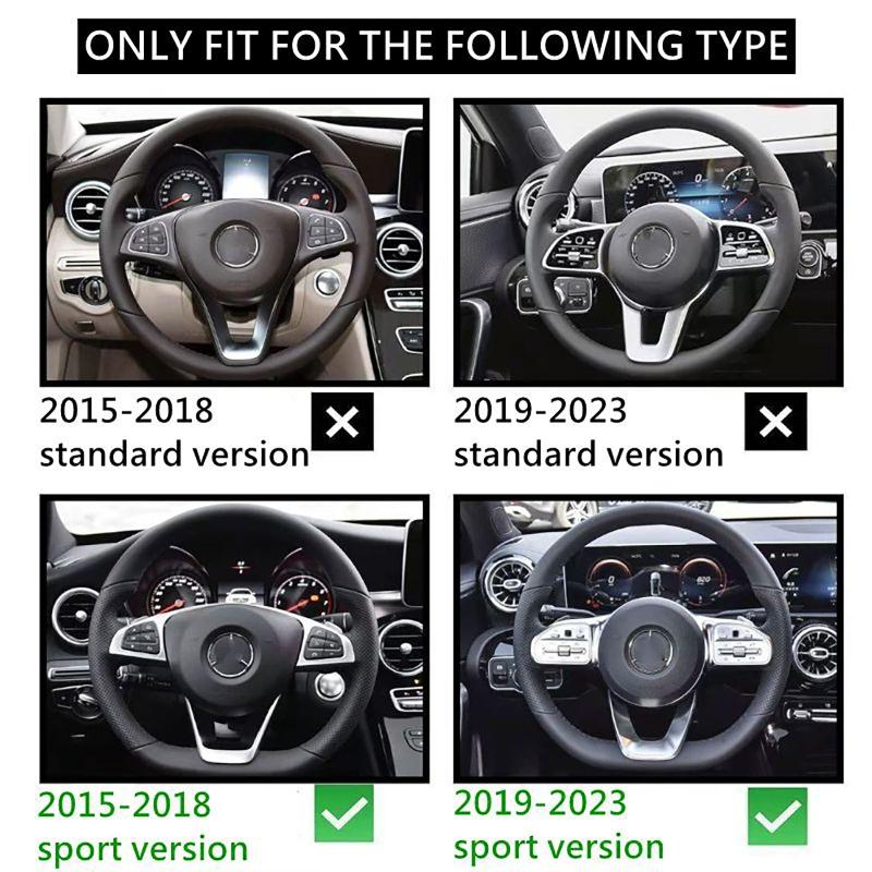 Нижняя декоративная накладка руля плоского колеса для Benz W177 B W247 C W205 E W213 G W463 GLS W257 Class AMG 2019-2023 Sport
