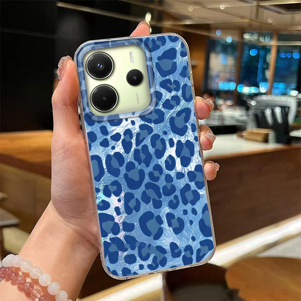 Корейский розовый леопардовый чехол для телефона Xiaomi Redmi Note 15 14 13 12 11 11S 10 10S 8 9 Pro 15C 9C 13C 14C A3 11S 9C A1
