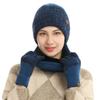 Outdoor Travel Insulation Thickened Woolen Hat Warm Set New Men's and Women's Hat Scarf Gloves Three-piece Gift Set