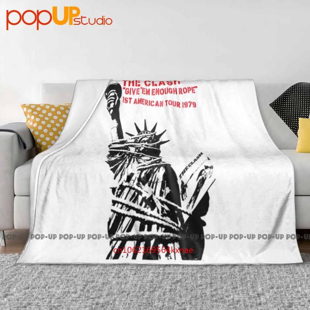1979 The Clash Give Em Enough Rope Первый тур по США Винтажная панк-группа 70-е Ультрамягкое одеяло Покрывало Зимнее Покрытие для дивана Постельное белье
