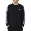 adidas Сплошной цвет с принтом логотипа, трехполосный свитшот с круглым вырезом, мужские топы, темно-синий GK9079