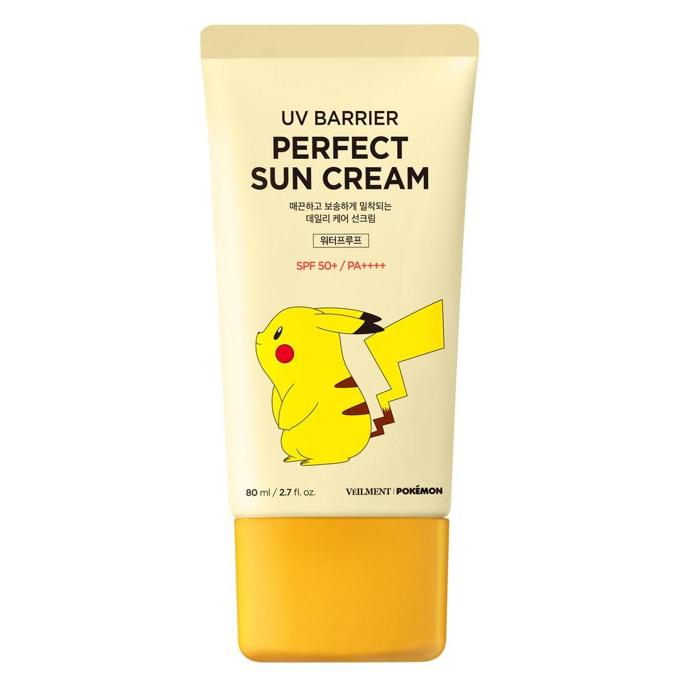 VEILMENT Pokemon UV Sun Cream Pikachu SPF50+ PA++++, 80ml, 1 Piece