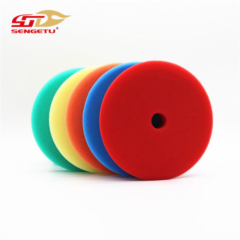 5-Inch Beveled Sponge Polishing Pad - Self-Adhesive Scratch Repair Tool