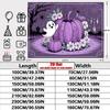 Party Backdrop Halloween Purple Flat Banners Pumpkin Celebrations Wedding Event Photo Background Front Door Decor