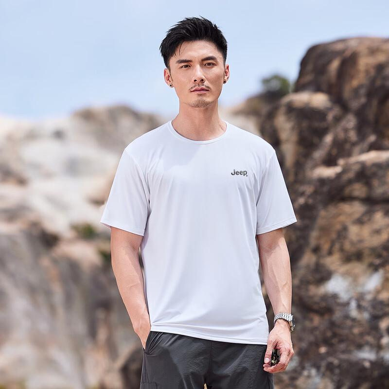 JEEP Men's Ice-Feel Breathable Short Sleeve T-Shirt