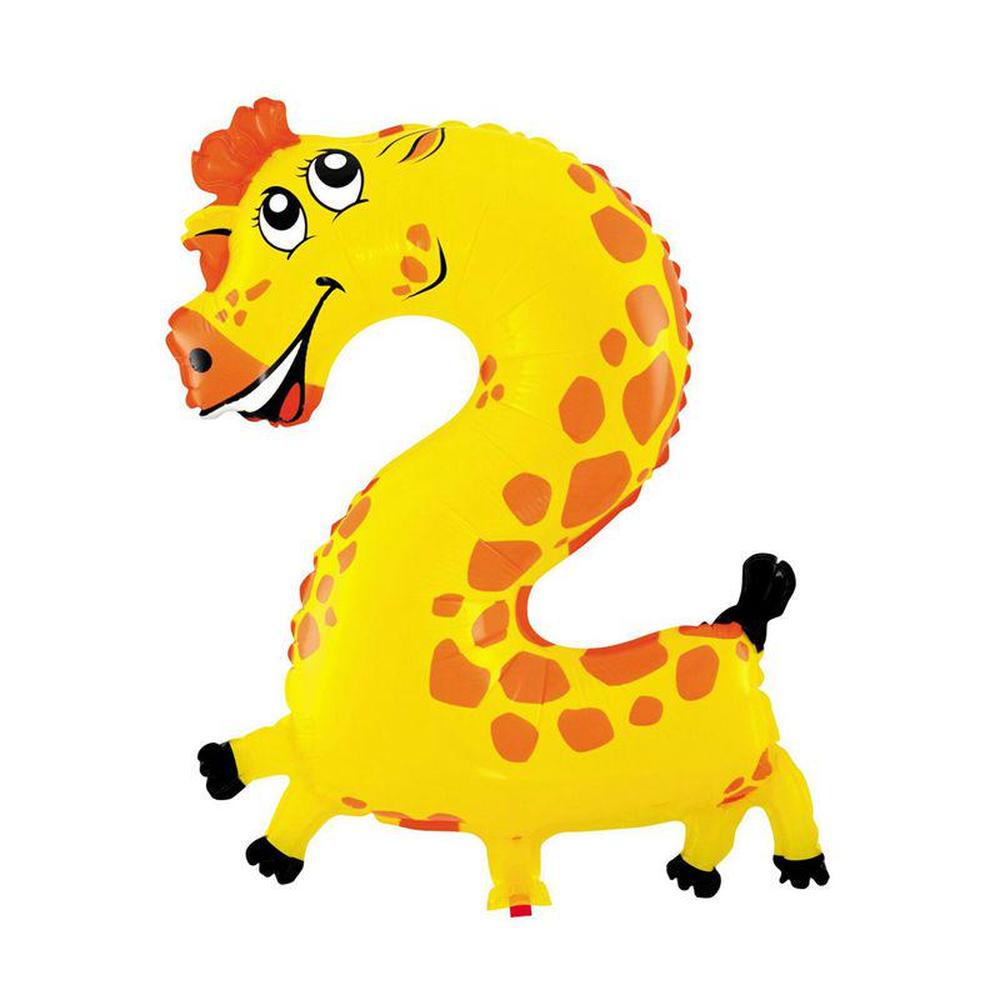 1 шт., воздушные шары из фольги с номерами животных, детский декор для вечеринки, дня рождения, свадьбы