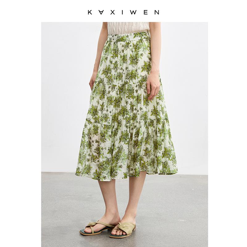 French Romantic Flower Vacation Half Skirt