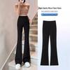 2024 Women's High-Waisted Elastic Slim Fit Black Flared Pants