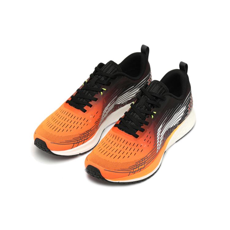 Li Ning Red Hare 4 Амортизация Скользкие Устойчивые к истиранию Низкие Беговые кроссовки Мужские Черный Оранжевый ARBP037-3