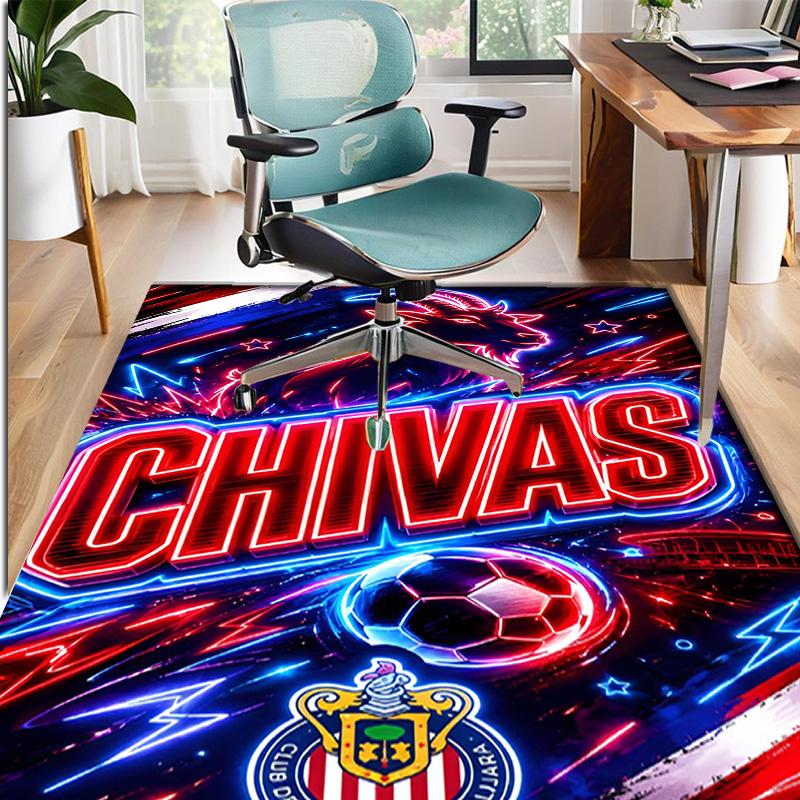 Club Deportivo Guadalajara Pattern Rug, Indoor/Outdoor Mat, for Picnic, Gameroom, Bedroom, Office, Living Room, Home Decor Carpet, Birthday Gift