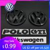 For VW Volkswagen Jetta MK5 Golf Car front badge logo covered ABS sticker front and rear logo trunk lid badge modified For Volks