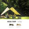 IRIS OHYAMA Тент x Хаки Шестигранный тент Туристическое снаряжение Для улицы с шестом Высокая водостойкость Сетка Светоотражающий материал Слайдер для шнура Все в одном