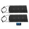 50W Solar Charger Kit Waterproof Double Piece Photovoltaic Panel with 30A Battery Charger