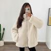 Women's Fleece Jacket Oversized Zip Up Stand Collar Fuzzy Sherpa Coat with Pockets Casual Winter Fall Outerwear