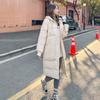 Fashion down cotton-padded clothes women's winter new bread clothes medium and long design sense thin versatile cotton-padded jacket
