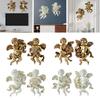 2x Angel Statue Figurines Cherub Wall Sculpture for Barchurch Dining Room