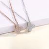 Mori полное бриллиантовое ожерелье-бабочка женская корейская версия легкая роскошная подвеска нишевый дизайн ключичная цепочка свитер цепочка