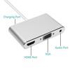 Lightning 8pin To HDMI+VGA+Audio+Micro USB Power Port Adapter Converter with USB Cable for iPhone/iPad