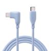 IFace Type-C на кабель 1,2 м Г-образный (Бледно-голубой) быстрая зарядка 3A трудно запутаться USB-C и L-образный кабель для зарядки силиконовый материал глаз лицо кабель