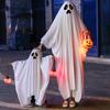 Yoqimli bolalar uchun Halloween dahshat плащ плащ косплей kostyumi arvoh oq ponponli плащ Halloween elfi kiyinish kostyumlari qizlar o'g'il bolalar uchun