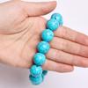 Бирюзовые имитированные каменные круглые бусины для изготовления украшений своими руками, 6-16 мм, 50-5 шт.