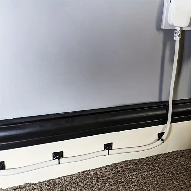 Крепление для стяжек, 200 шт., с самоклеящейся основой - Зажимы для организации кабелей и настенные дюбели для надежной фиксации проводов