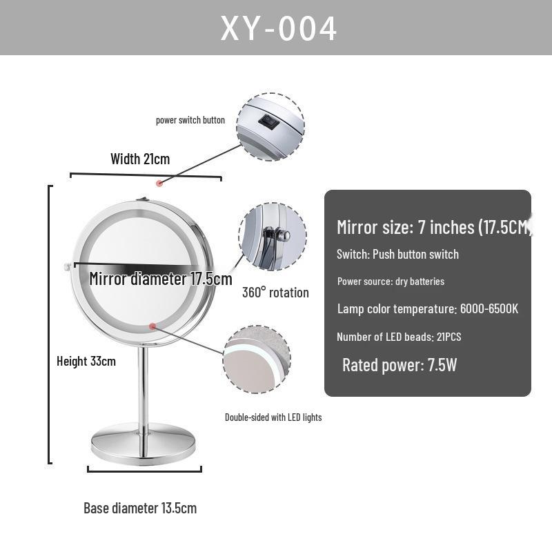 Double-Sided LED Magnifying Makeup Mirror - High-End Desktop Beauty Mirror