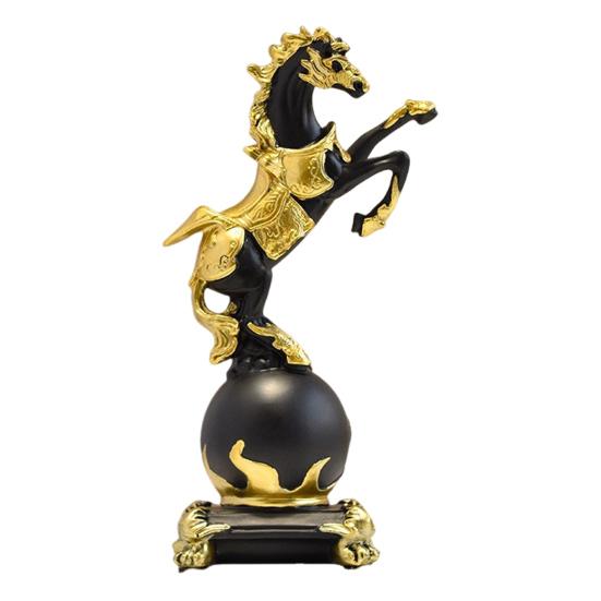 Реалистичная фигурка лошади, ручная работа, статуэтка пони из смолы, имитация скульптуры сельскохозяйственного животного, для дома, офиса, рабочего стола