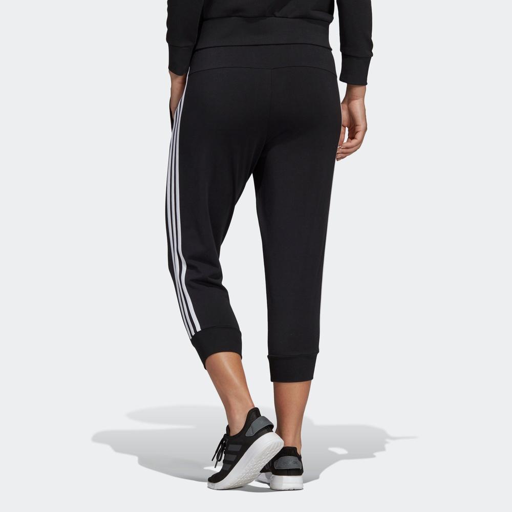 adidas Трикотажные брюки Essentials с тремя полосками длиной три четверти, женские брюки черного цвета DP2396