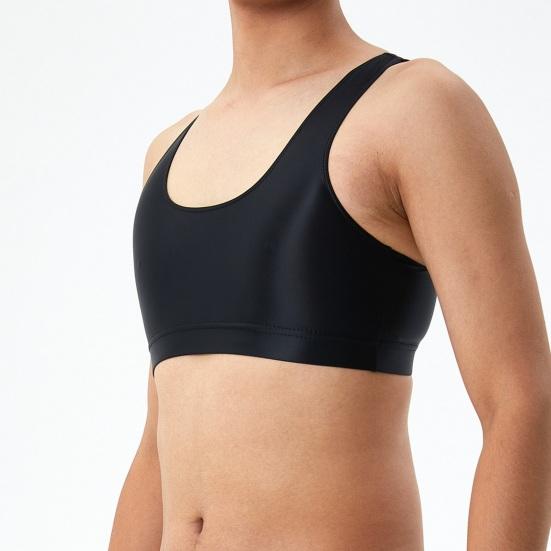 Мужской сексуальный глянцевый шелковистый жилет с круглым вырезом без рукавов, топы на бретельках, сплошной цвет, узкие топы с гладкой поверхностью