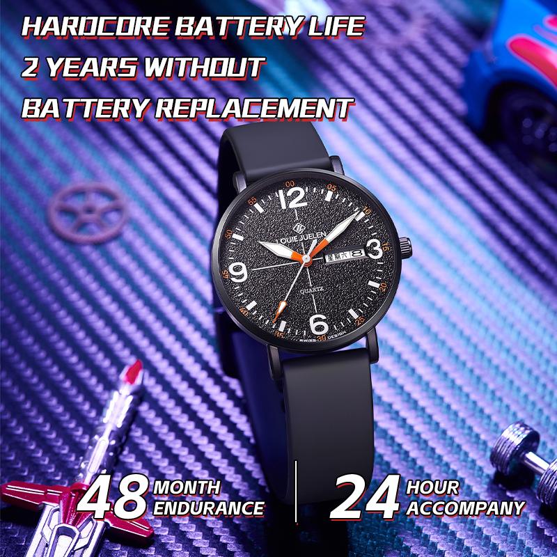 UTHAI Новые мужские часы Модные Трендовые Высокие по внешнему виду Водонепроницаемые Ночная подсветка Календарь Молодежные Кварцевые часы Часы Подарок