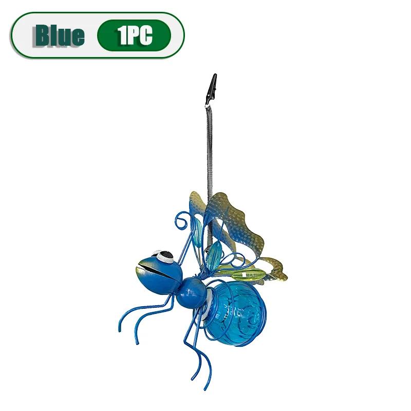 5 шт. подвесной металлический светильник в виде божьей коровки на солнечных батареях, садовый декор, скульптура леди с упругими пружинами, летние уличные художественные украшения