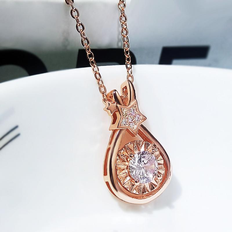 Ожерелье с бриллиантами из 18-каратного золота, традиционное этническое ожерелье с креативной подвеской в форме капли воды