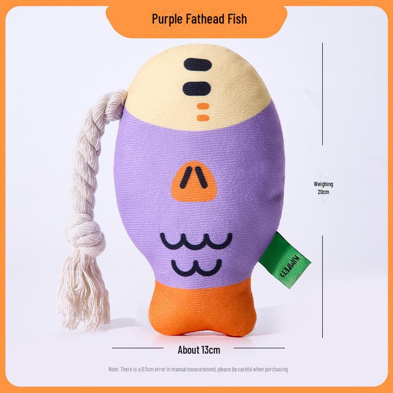 Игрушка для жевания в виде большой рыбы для собак - Чистка зубов и развлечение