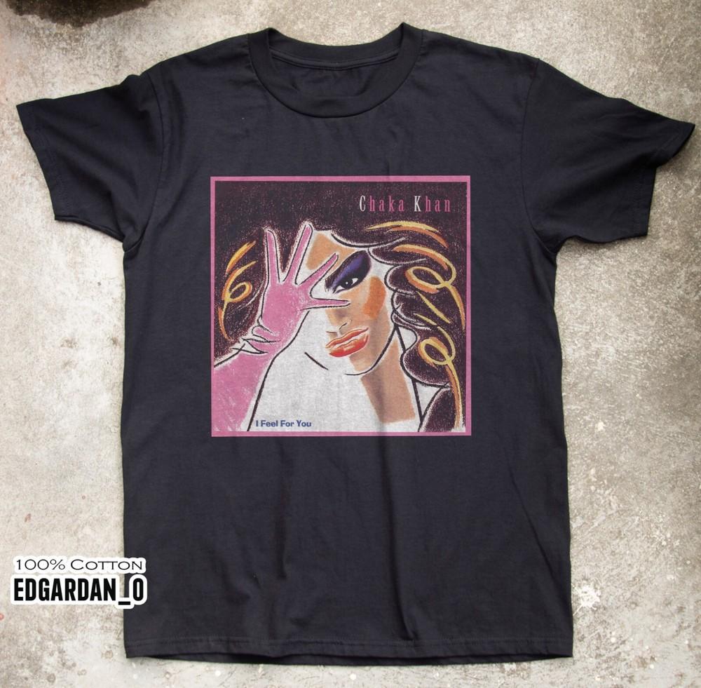 Chaka Khan I Feel for You Album Cover Black Unisex Tshirt S5XL Unisex T-Shirt