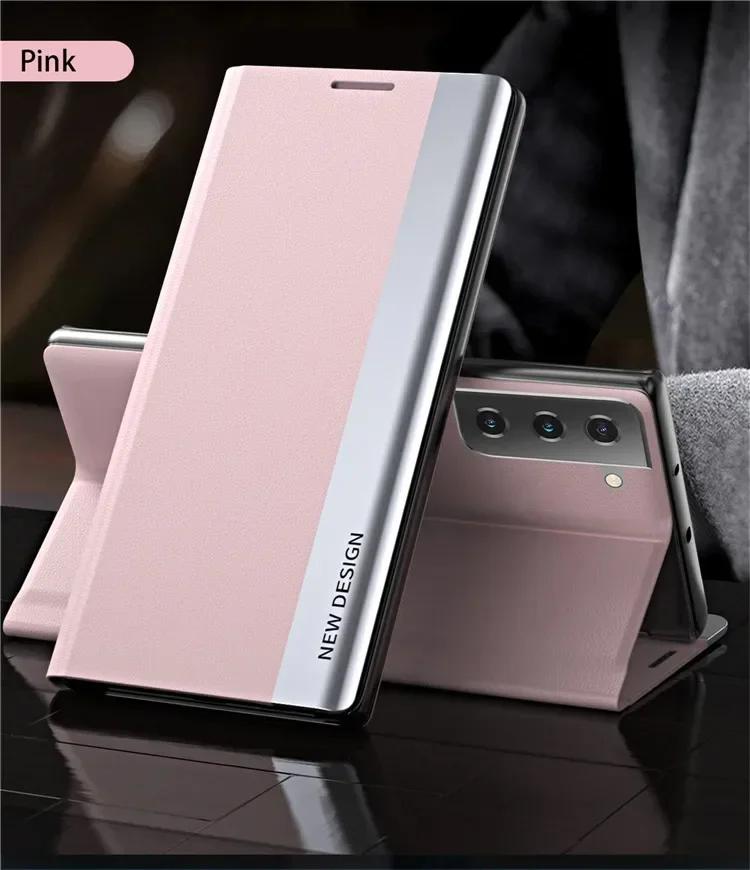 Роскошный кожаный чехол-книжка для Samsung Galaxy S25 Edge S24 S23 S22 S21 S20 Ultra S10 Plus S23 S21 S24 FE Note 20 Ultra Чехол-подставка