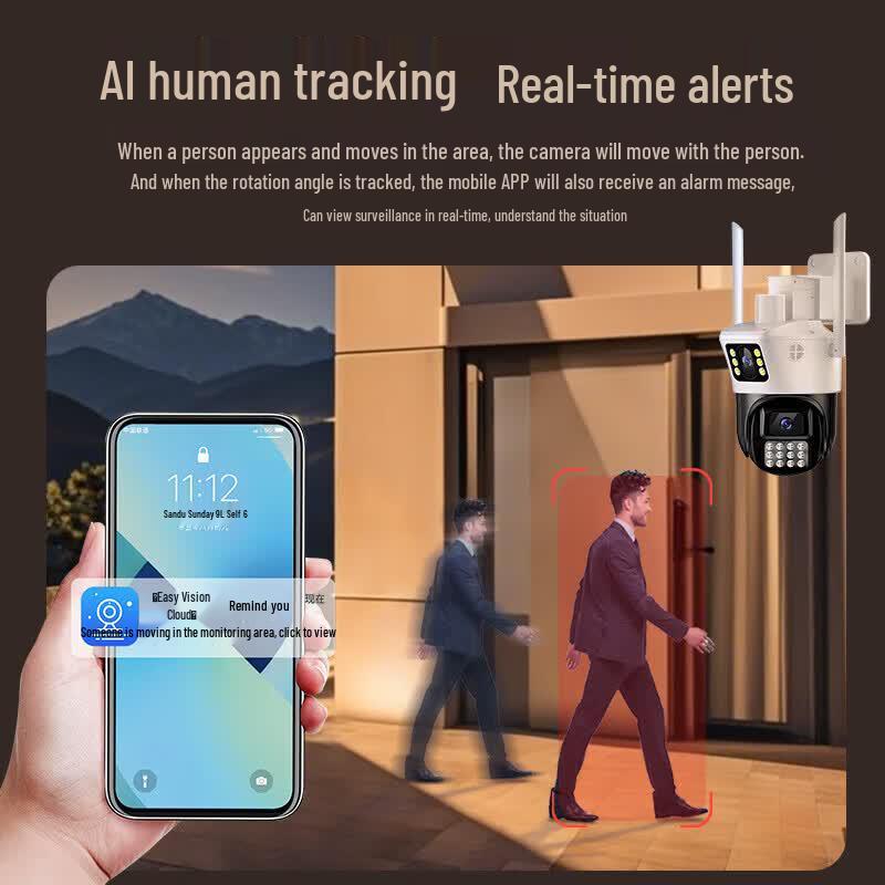 Уличная AI PTZ 4K Wi-Fi камера видеонаблюдения Newsmy
