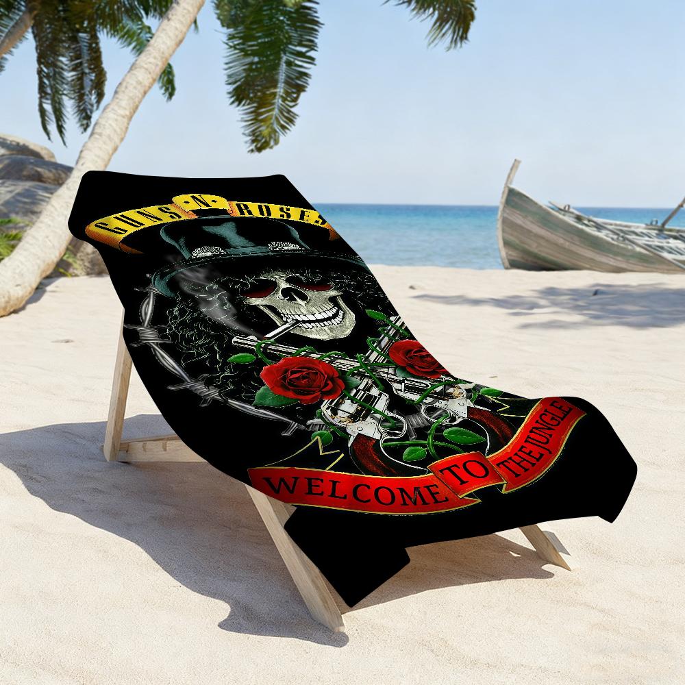 Полотенце Bnad G-Guns N R-Roses-S Спортивное Быстросохнущее Туристическое Снаряжение для Кемпинга Песозащитное Мягкое Легкое Большое Пляжное Полотенце