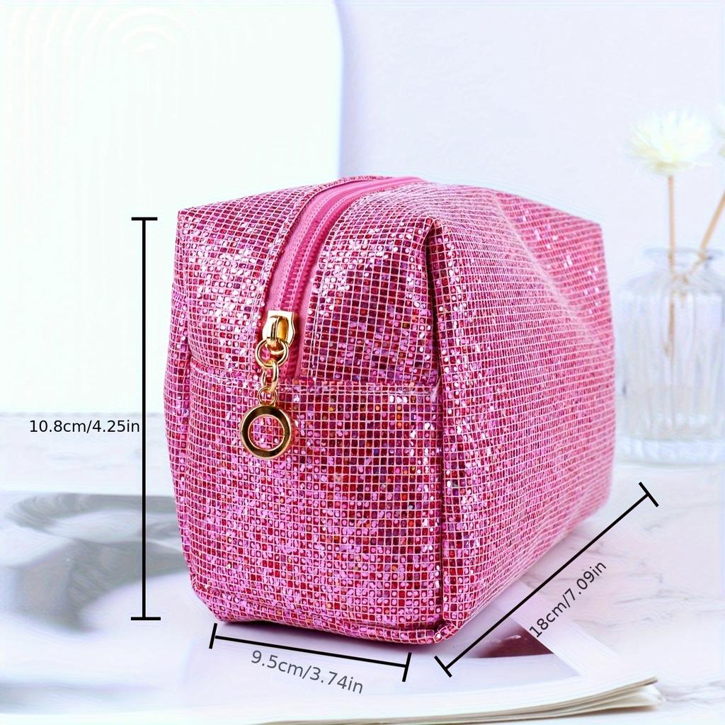 1 шт. блестящая косметичка с леопардовым принтом, дорожная косметичка, блестящий пенал для студента, подарочная косметичка, дорожная сумка для хранения, рождественский подарок