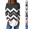 Fashion Women's Casual Long Sleeved Round Neck Printed Tops