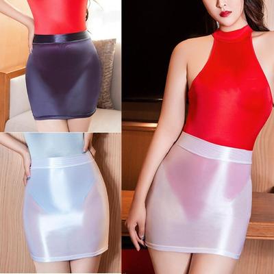 Прозрачная женская модная однотонная блестящая юбка, одежда для ночного клуба, мерцающая прозрачная короткая юбка, сексуальная облегающая мини-юбка