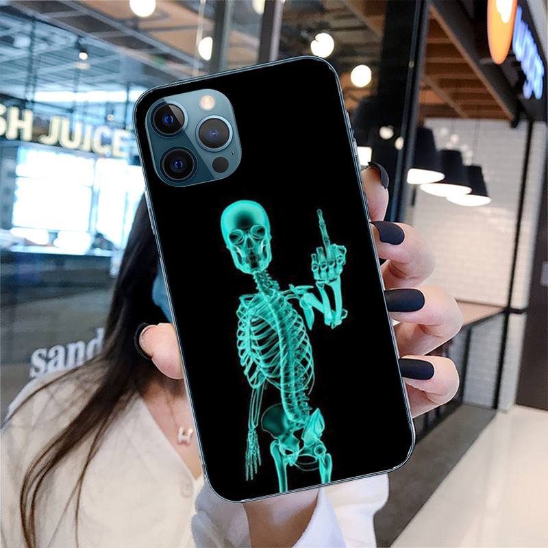 Чехол для телефона «Скелет» для Iphone 11 12 13 Pro Max 5S 6S 7 8 Plus X Xr Xs Max Se 2020 13 Mini Case Cover