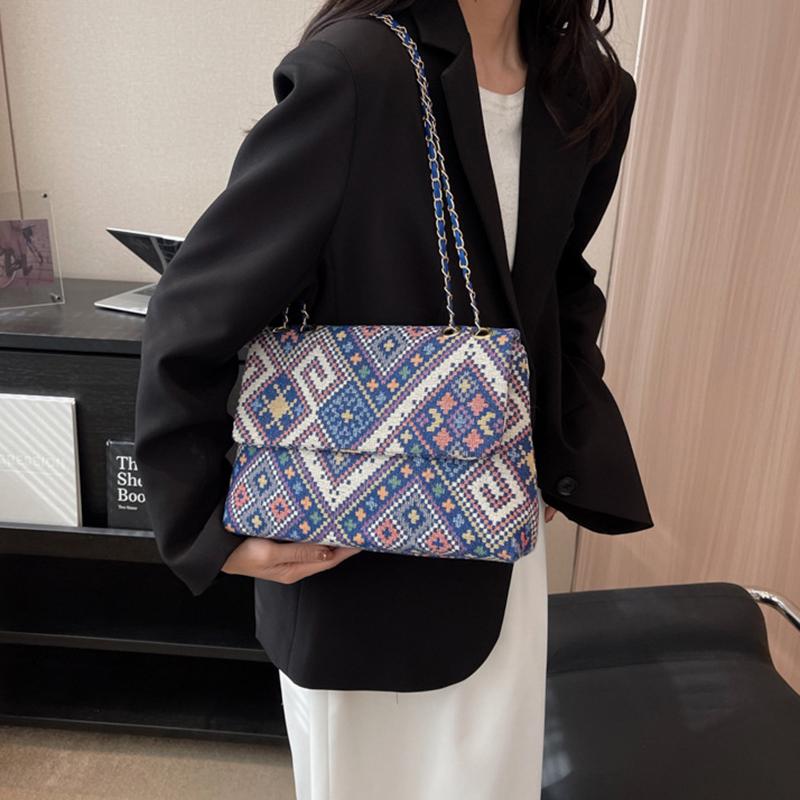 Женская модная повседневная сумка через плечо, новая стильная сумка через плечо с цепочкой, модная и простая большая сумка