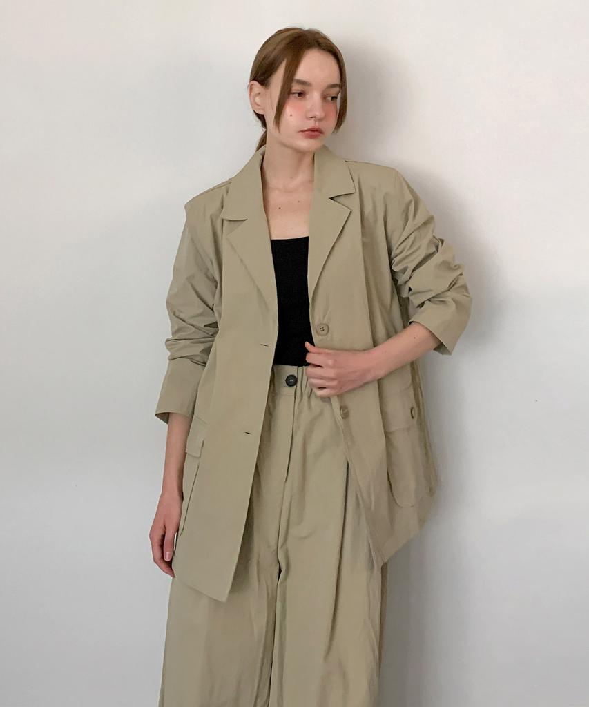 Однотонная нейлоновая куртка Vascara с внешним карманом (2Colors)