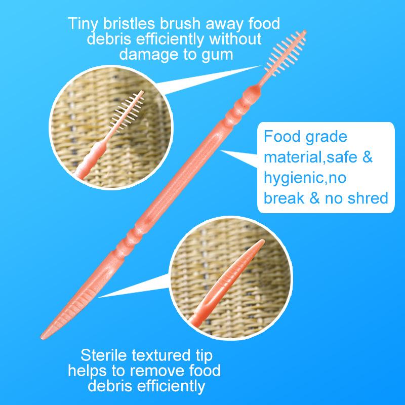 100 штук одноразовых зубочисток в форме рыбьей кости, в индивидуальной упаковке
