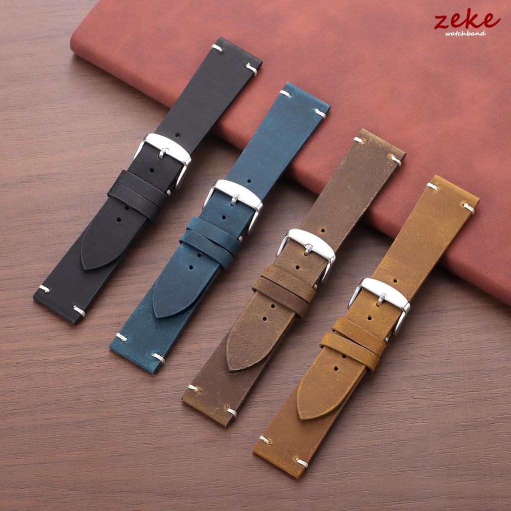 Vintage Brown Leather Watch Band Stitching Cowhide Strap for Huawei Watch Gt3/Gt4 18/20/21/22/24mm Men Wrist Bracelet for Seiko