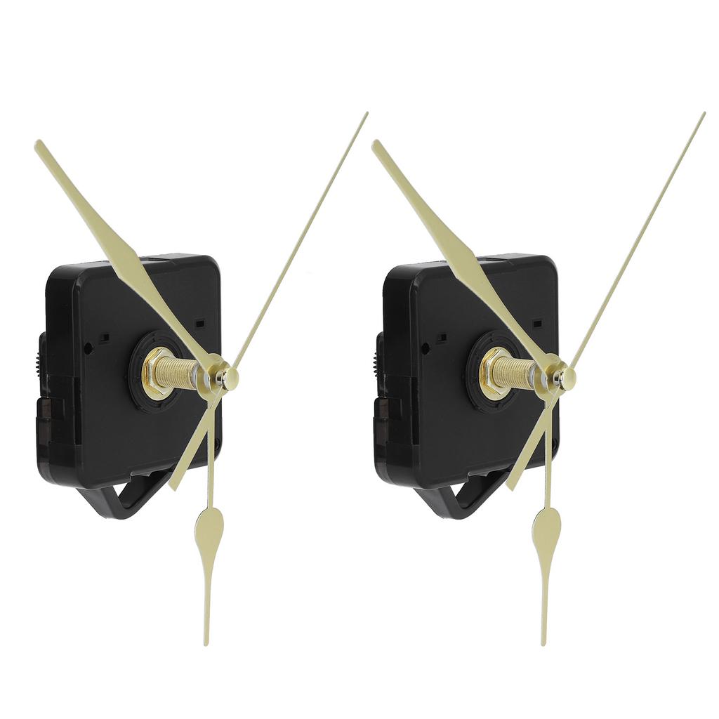 2Set Quartz Clock Movement Pointers Kit Mechanism Fittings DIY Clock Repairing Parts Gold