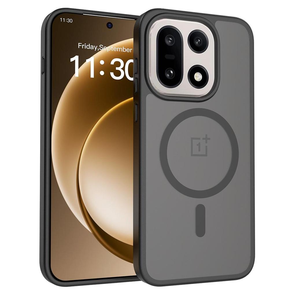 Ультратонкий беспроводной чехол для зарядки для OnePlus 15 5G - ТПУ/ПК, шелковисто-гладкий на ощупь, ударопрочный чехол для корпуса MagSafe