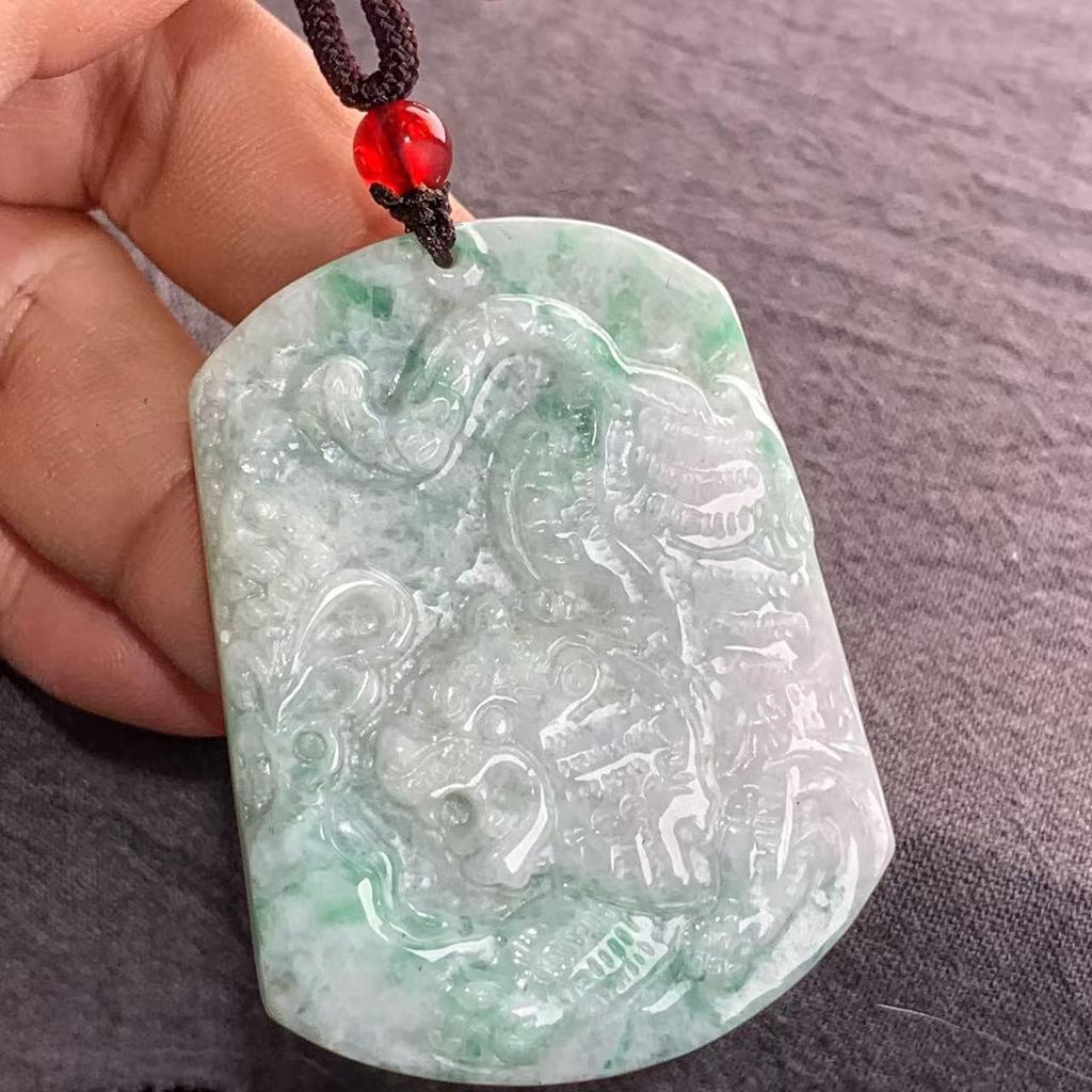 Burma A-Grade Natural Jade Leaf Pi Xiu Pendant