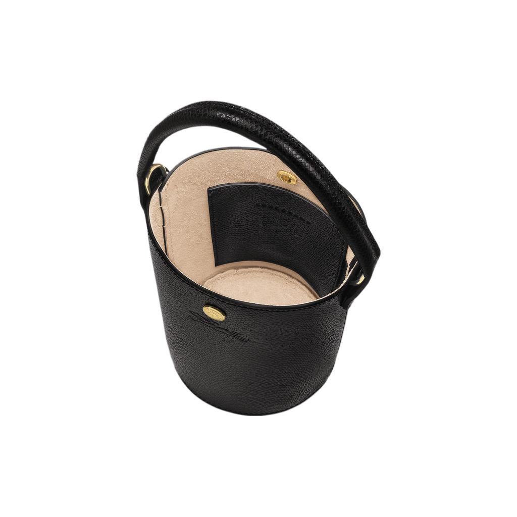 Longchamp Épure 12 Short Handle Snap Closure Large Cowhide Bucket Bag Mini Women Handbags Black 10213HYZ001
